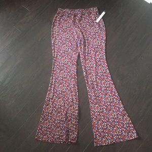 Floral flouncy pants